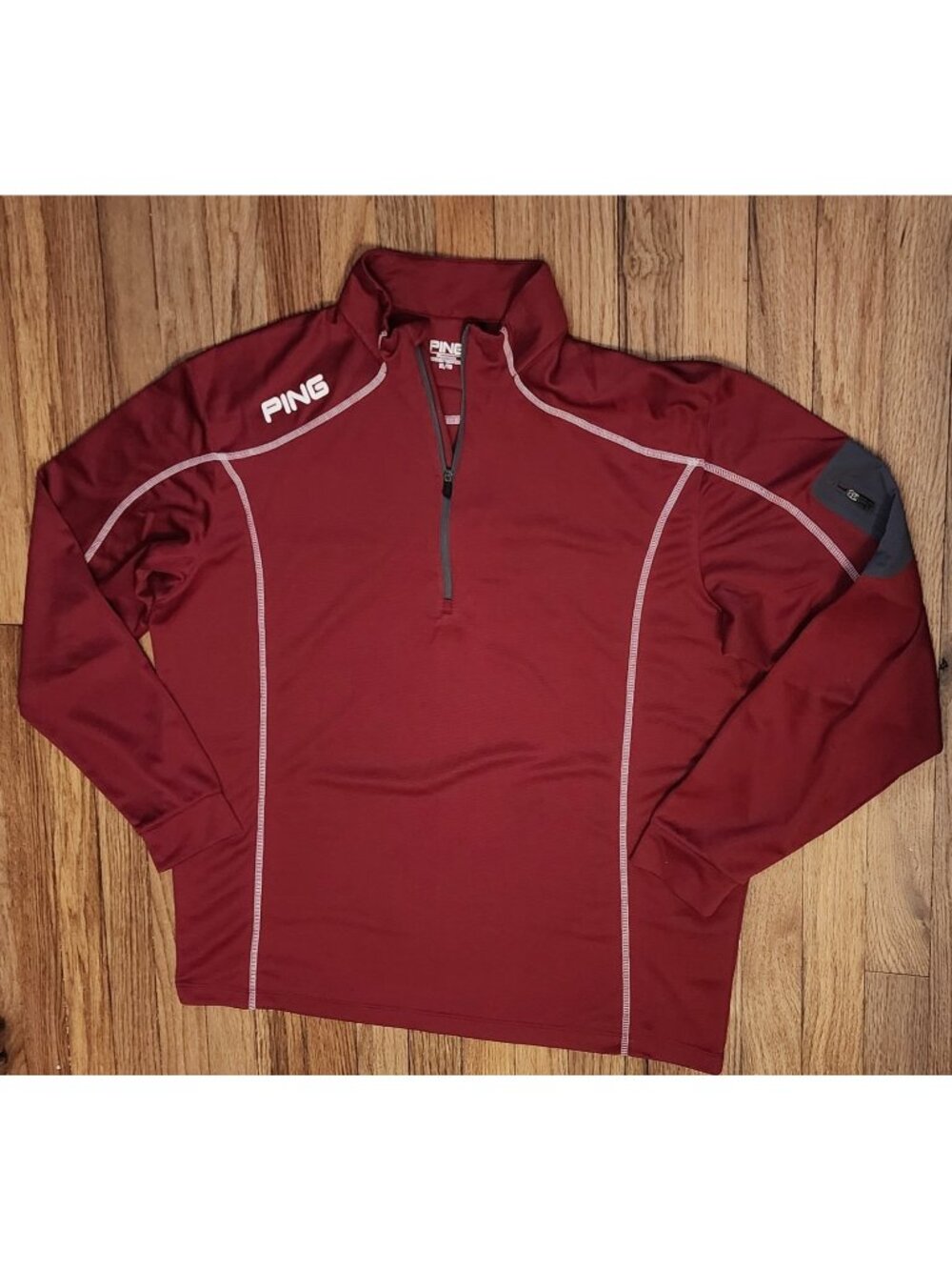PING Pullover Mens XL Red Golf Performance Jacket Athletic 1/4 Zip Sports